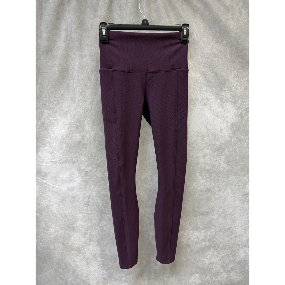 Calia XS Ribbed Plum 7/8 Leggings NWT